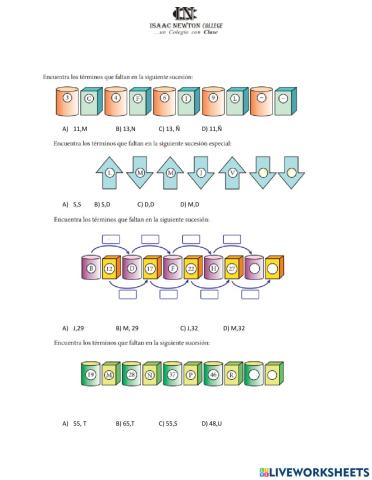 Sucesiones alfa numéricas