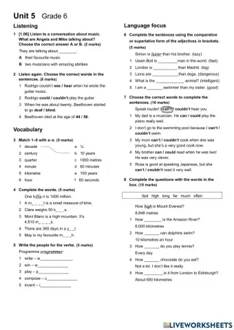 Test English Plus 2 Unit5