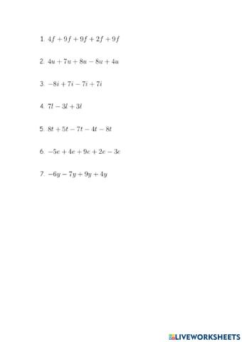 Collecting like term