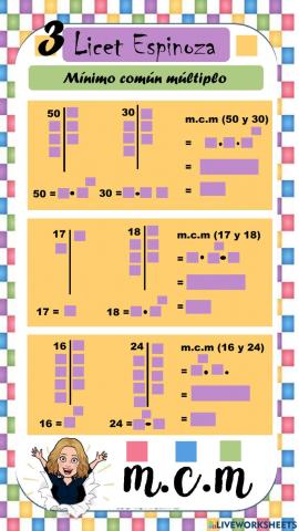 Mínimo común múltiplo
