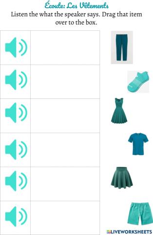 Écoute: Les Vêtements