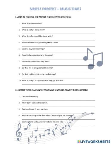 Simple Present - Music Time!!!