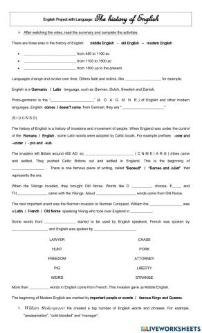 The history of English