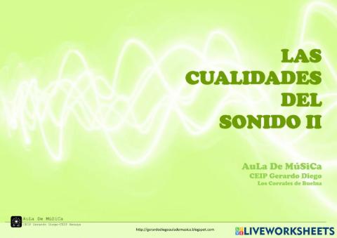 Las cualidades del sonido II