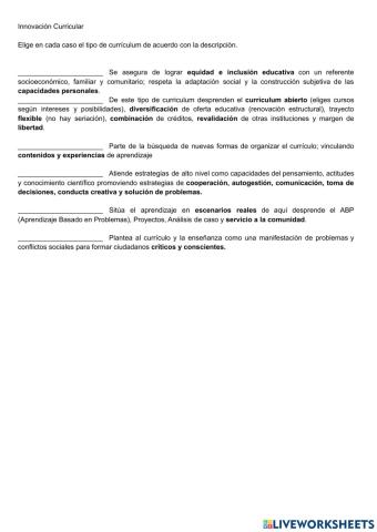 Innovación Curricular