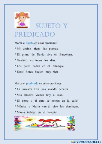 Sujeto y predicado