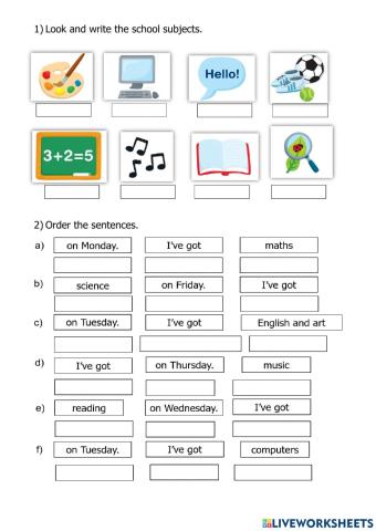 School subjects - I've got