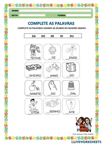 Complete as Palavras