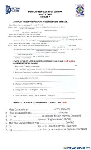 Makeup exam module 7