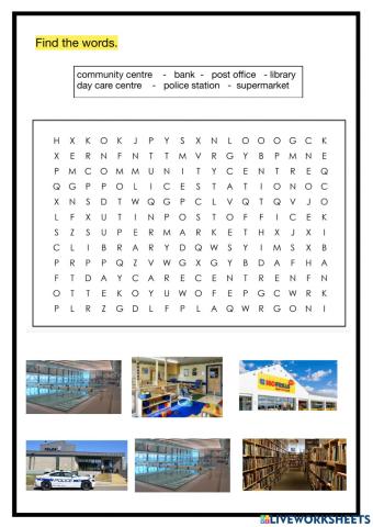 Places Wordsearch