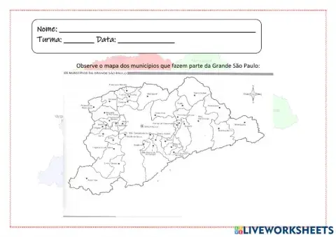 Mapa da grande são paulo