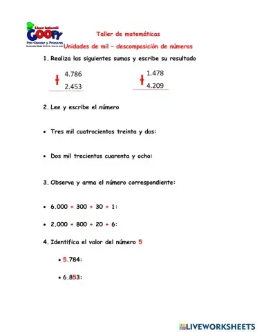 Unidades de mil - descomposición