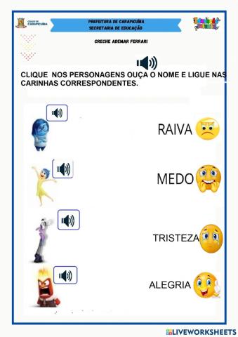 Identifique os personagens pelo nome