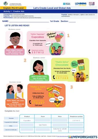 Activity 1:Creative Ads- First (LE2)