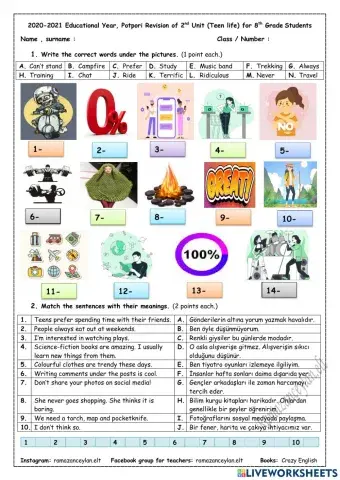 8th grade unit 2 revision ramazanceylan
