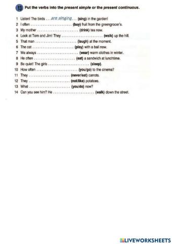 Present simple or present continious