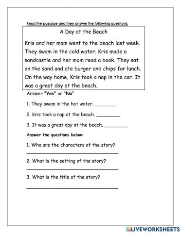 Reading comprehension