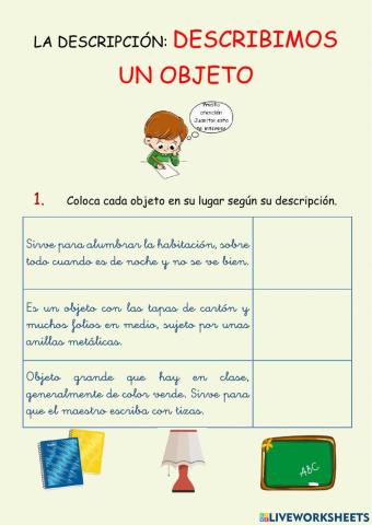 Describir un objeto