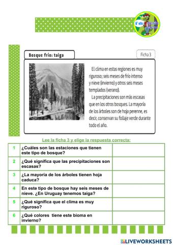 Biomas - Tipos de bosque-  Parte 2