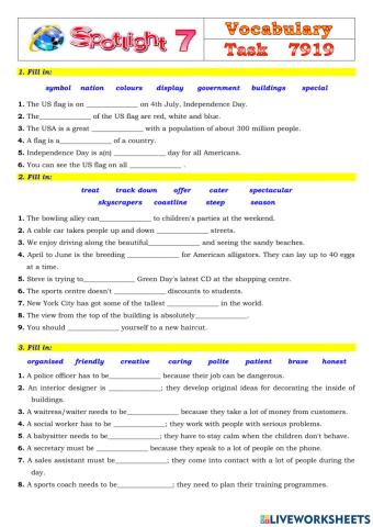 Spotlight 7 Task 7919