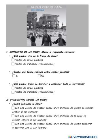 Bajo el cielo de Gaza