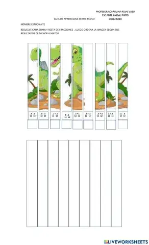 Fracciones suma y resta