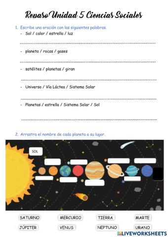 Repaso Unidad 5 Sociales