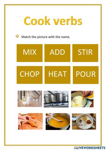 Cook verbs