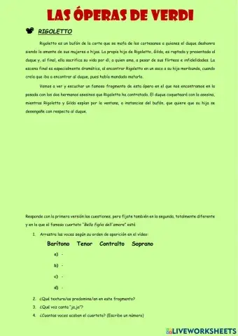 Las Óperas de Verdi