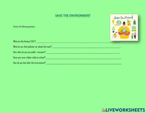 save the environment 