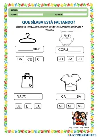 Que Sílaba está Faltando?