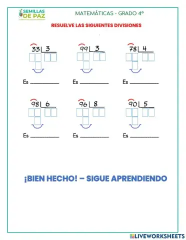 Divisiones de una cifra