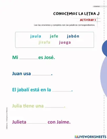 Actividad 3 letra J