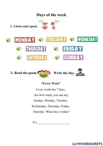Days of the week