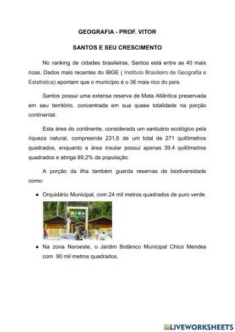 Santos e seu crescimento