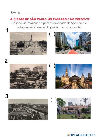 A cidade de São Paulo no passado e no presente