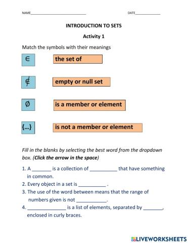 FORM 2 INTRODUCTION TO SETS