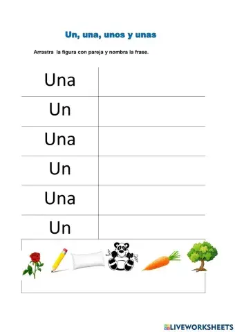 Un,una, unos, unas