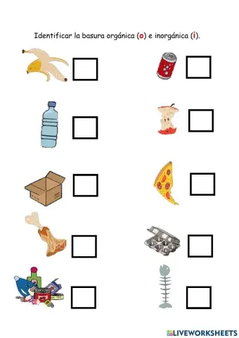 Clasificación de la basura