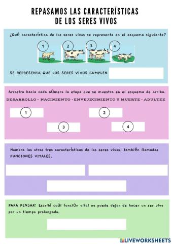 Características de los seres vivos