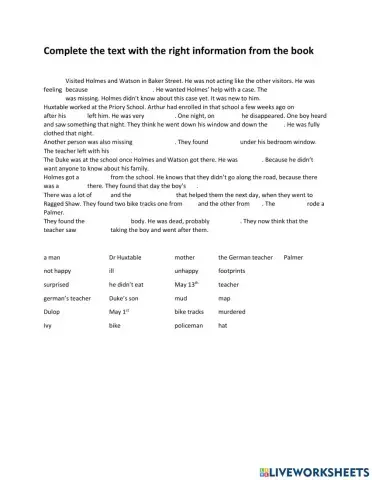 Sherlock Holmes and The Duke's son