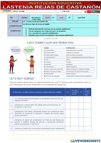 Let-s create Local and Global Ads