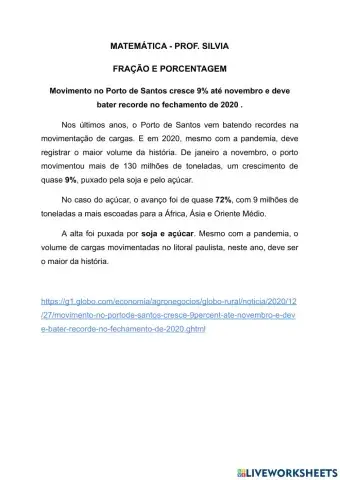 Fração e Porcentagem