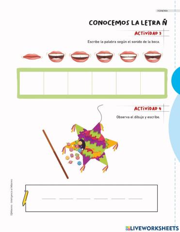 Actividad 3-4 letra Ñ