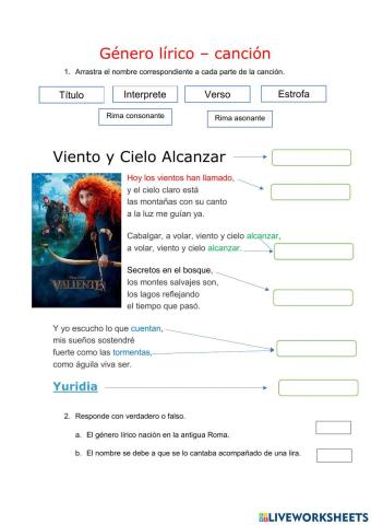 Género lírico: Canción