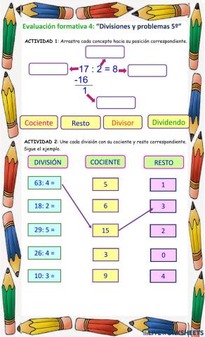 Divisiones y problemas
