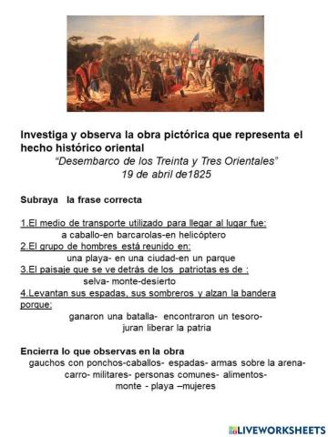 Desembarco de los Treinta y Tres Orientales,19 DE ABRIL DE 1825