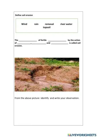 Soil erosion