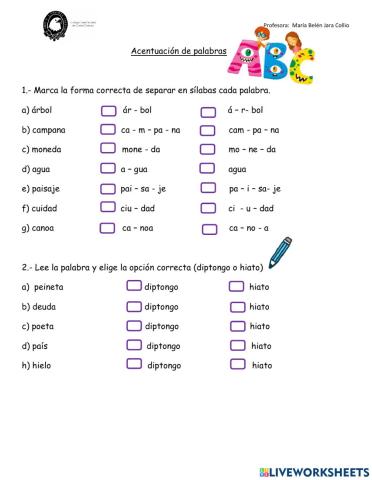 Acentuación de palabras