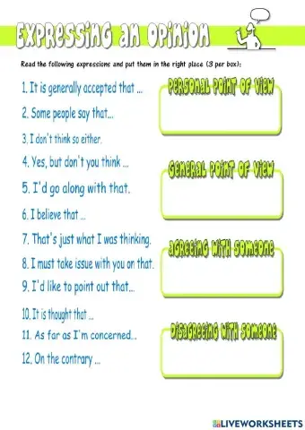 Expressing an Opinion